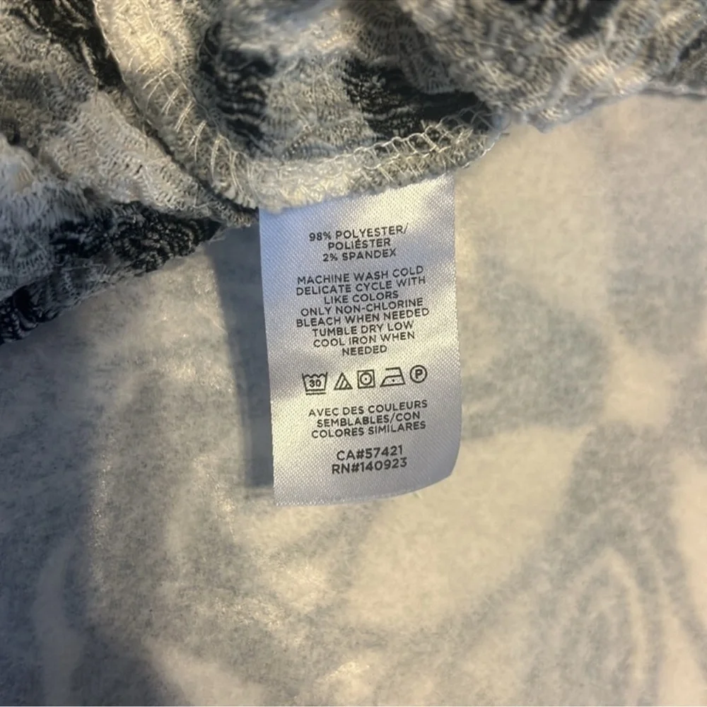 LOFT Black and White Gingham Top small